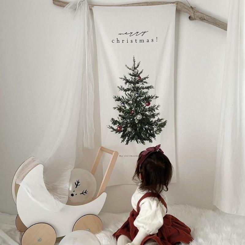 Тканевый рождественский плакат, настенный гобелен, фоновая ткань, украшение для дома China Mainland