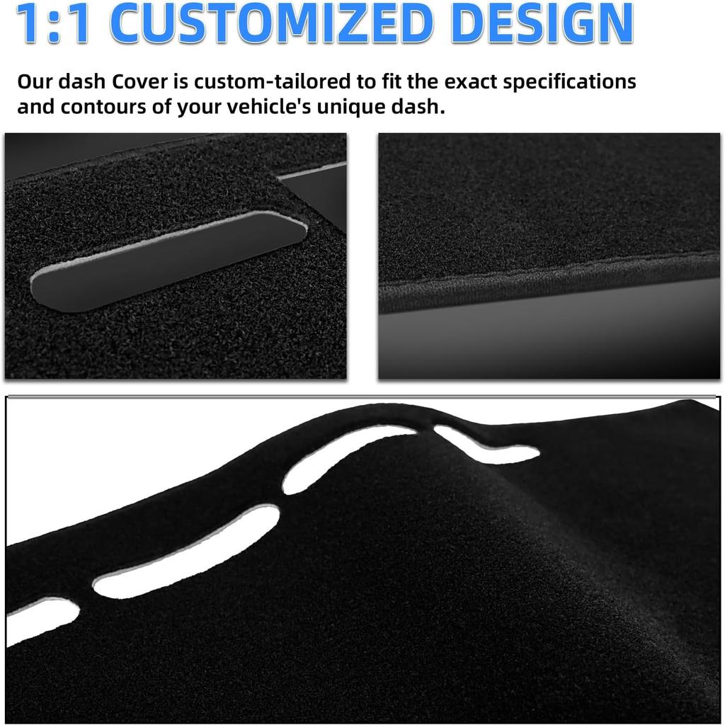 SKYLOTEC Dashboard Mats Dash Covers Pad Compatible with Ford Edge 2015 2016 2017 2018-2024 2025 Dash Carpet Protector