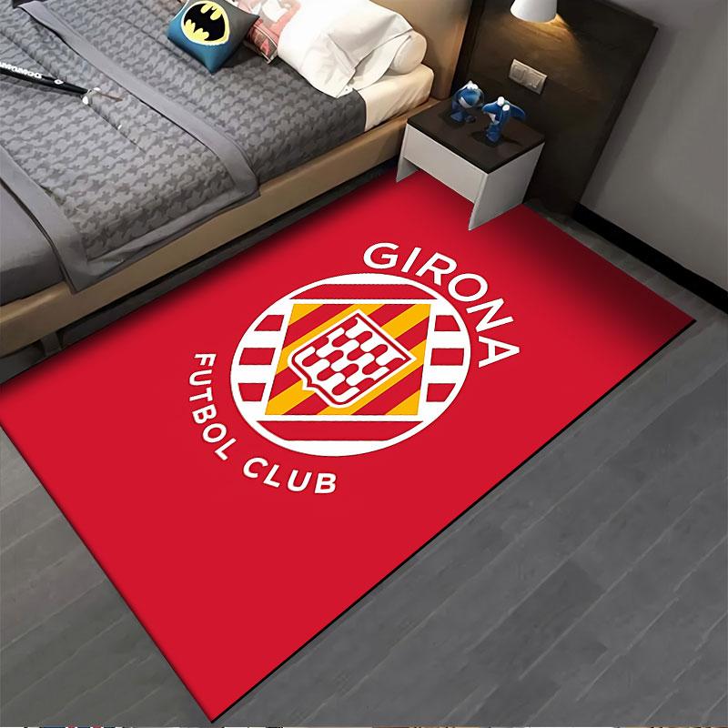 Girona Futbol Club Logo Carpet suitable as a non-slip mat for the living room or bedroom sofa