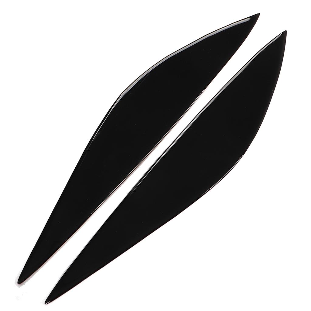Front Headlight Eyebrow Glossy Black Trim Soft Plastic Replacement for Mercedes?Benz W204