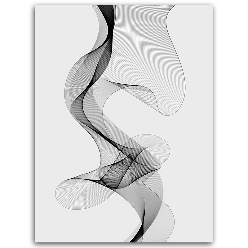 

Элегантная поэзия, современные простые черно-белые линии, кривая, абстрактная картина на холсте, художественный принт, постер, домашний декор, украшение на стену 30x40cm No Frame