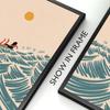 Nordic Minimalistic Art Surfing Paddling Swimming Sea Wave Print Poster Canvas Painting Abstract Wall Art for Room Home Decor
