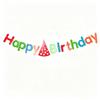 Complete Happy Birthday Decor Kit Colorful Letter Banner Hat Garland for Baby Shower Birthday Party Decorations