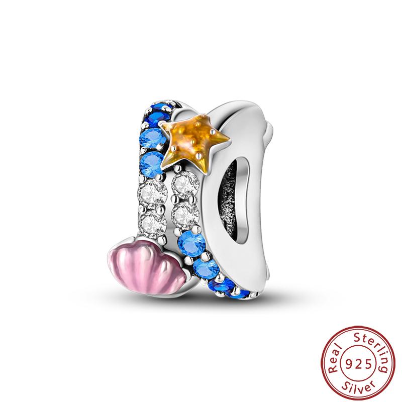 Luminous Ocean Series Copper Dolphin Turtle Octopus Charms Beads 3Mm Diy Fine Jewelry Gifts Making