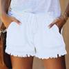 2026 New Elastic Waist Drawstring Casual High-Waisted Slimming Women's Denim Shorts