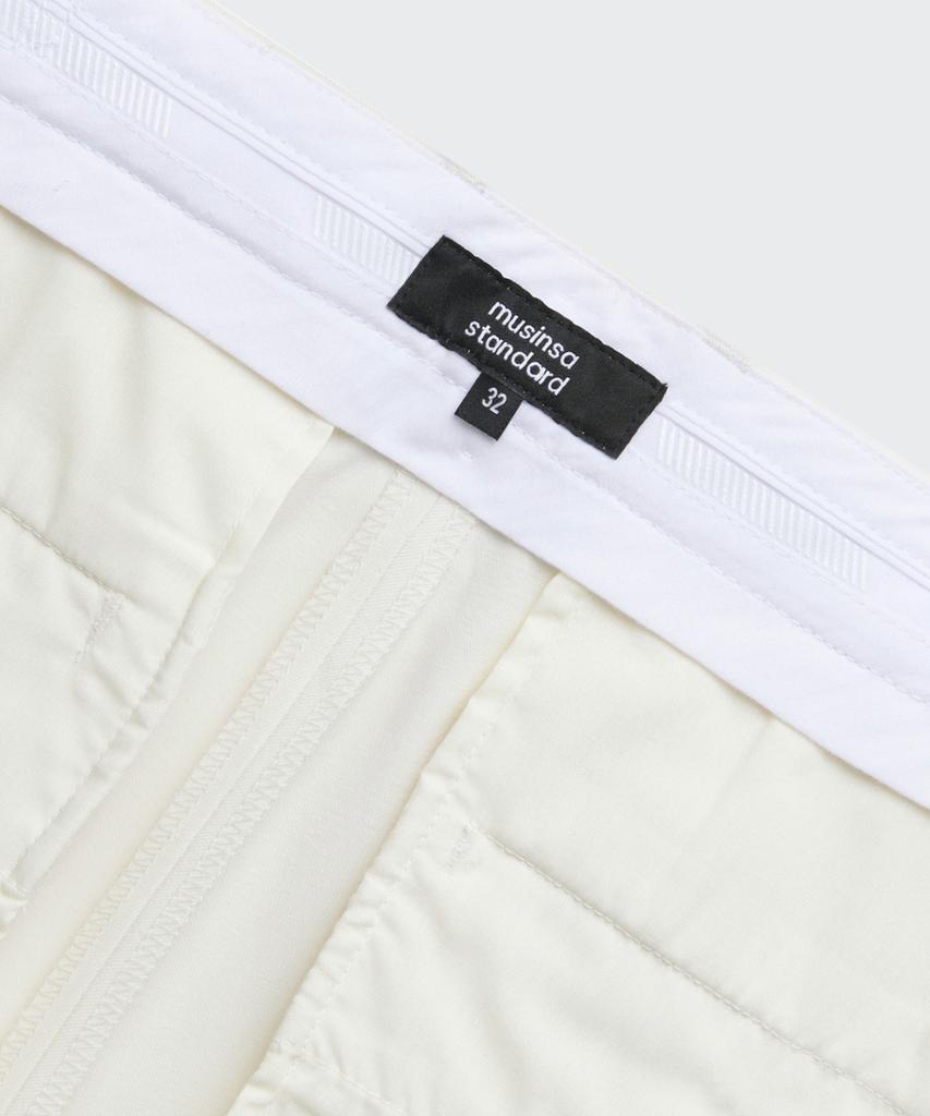 MUSINSA STANDARD Tapered Hidden Banding Crop Slacks [Cream]