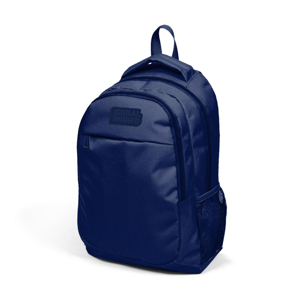 Coral High Kids Navy Blue Three Compartment School Backpack 14399