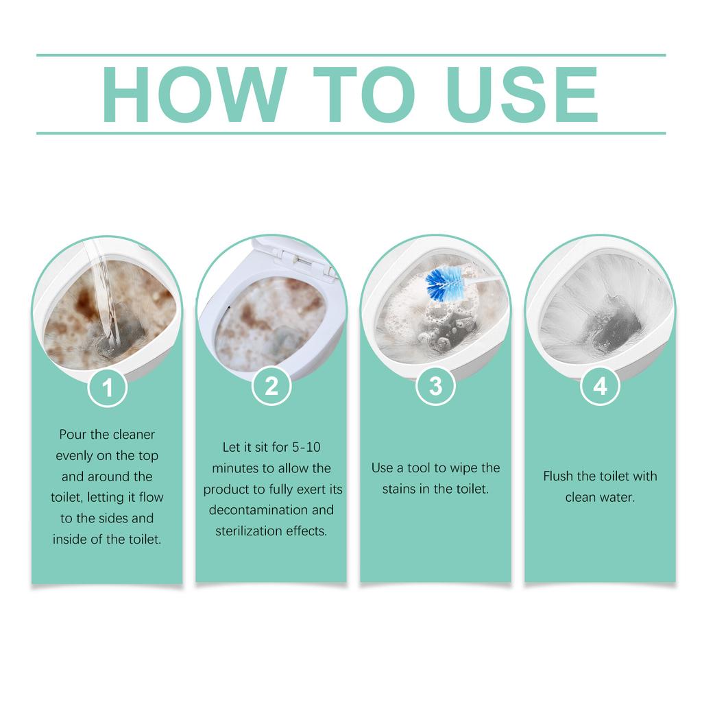 JAKEHOE Toilet Bowl Cleaner Toilet Stain Removal Cleaning Toilet Deodorization Deep Cleaning Fresh Odor