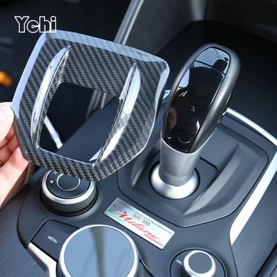 Real Carbon Fiber For Alfa Romeo Giulia Stelvio 2017-2019 Car Shift Panel Cover Decorative Sticker Car Interior Accessories