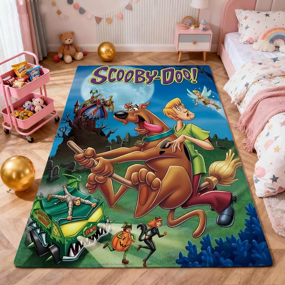Scoobydoo Spooky Mystery Adventure Indoor Rug Nonslip Easyclean Carpet For Entryway Hallway Balcony Home Party Decor New Year Gift