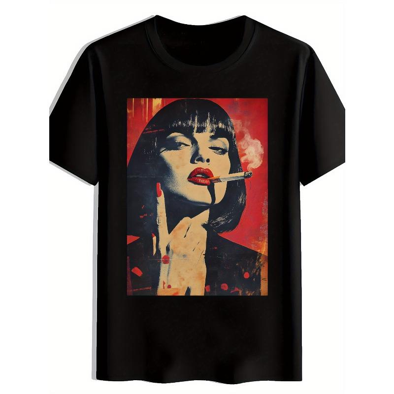Unisexs Bold Pop Art Pattern Printed Summer New Casual Harajuku Style Unisex Tshirt S