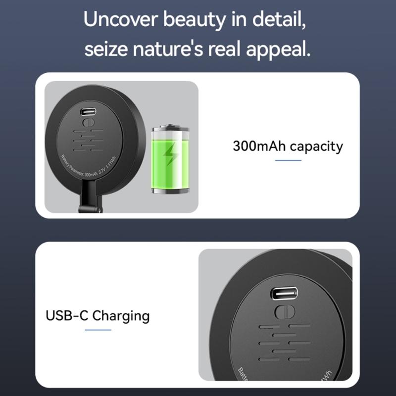 Portable Folding Fill Light With Magnetic Attachment For Phones Laptops Computers Social Media Content Creators Vloggers