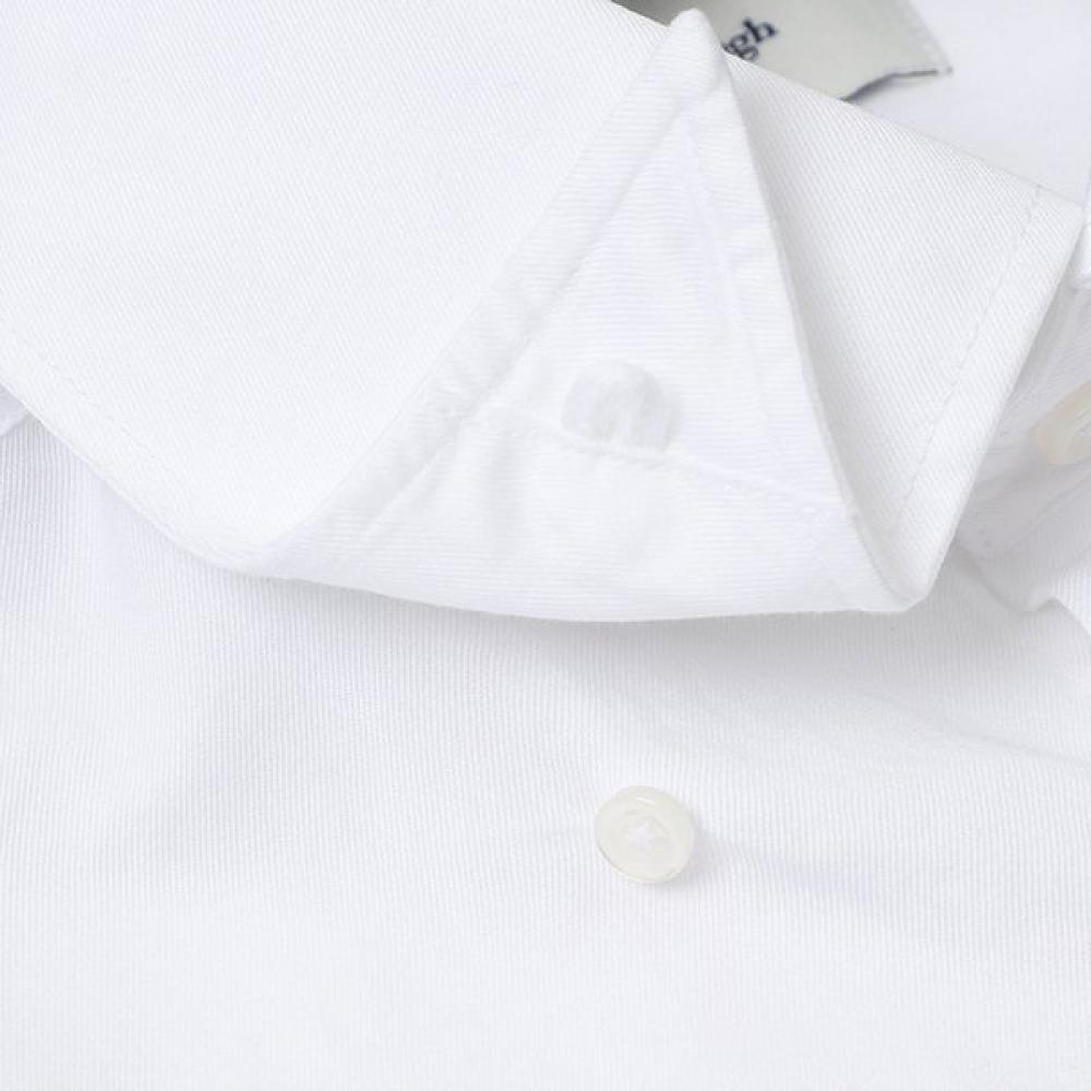 Vanbrough Solid Italian Regular Collar White Slim Shirt Bzrsl1 105wh