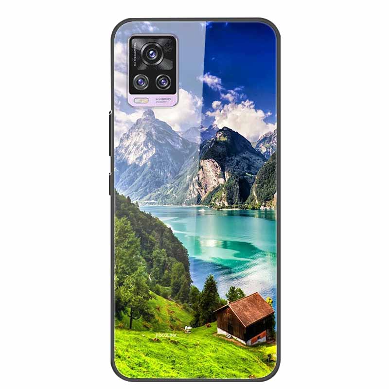 For Vivo V20 Pro Phone Case V 20 Pro Soft Bumper Tempered Glass Hard Back Covers Cases For Vivo V20 Pro Case 6.44" Coque Fundas