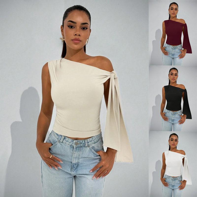 European Style Women Clothing Summer Fashion Slim Fit Solid Color Sleeveless