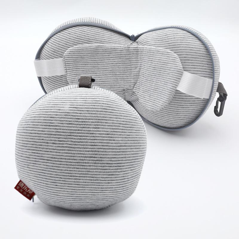 Přenosný 2 v 1 cestovní polštářek na krk multifunkční spací maska cestovní kryt na oči opěrka nohou do letadla kancelářský polštář pro zdřímnutí