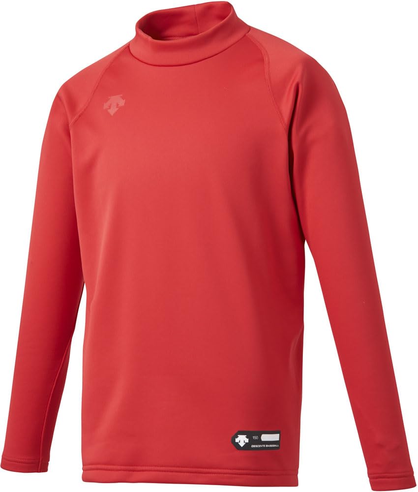 DESCENTE Junior Baseball High Neck Long Sleeve Size 140 Underwear, Undershirt, JSTD-658B, Boys, Red,