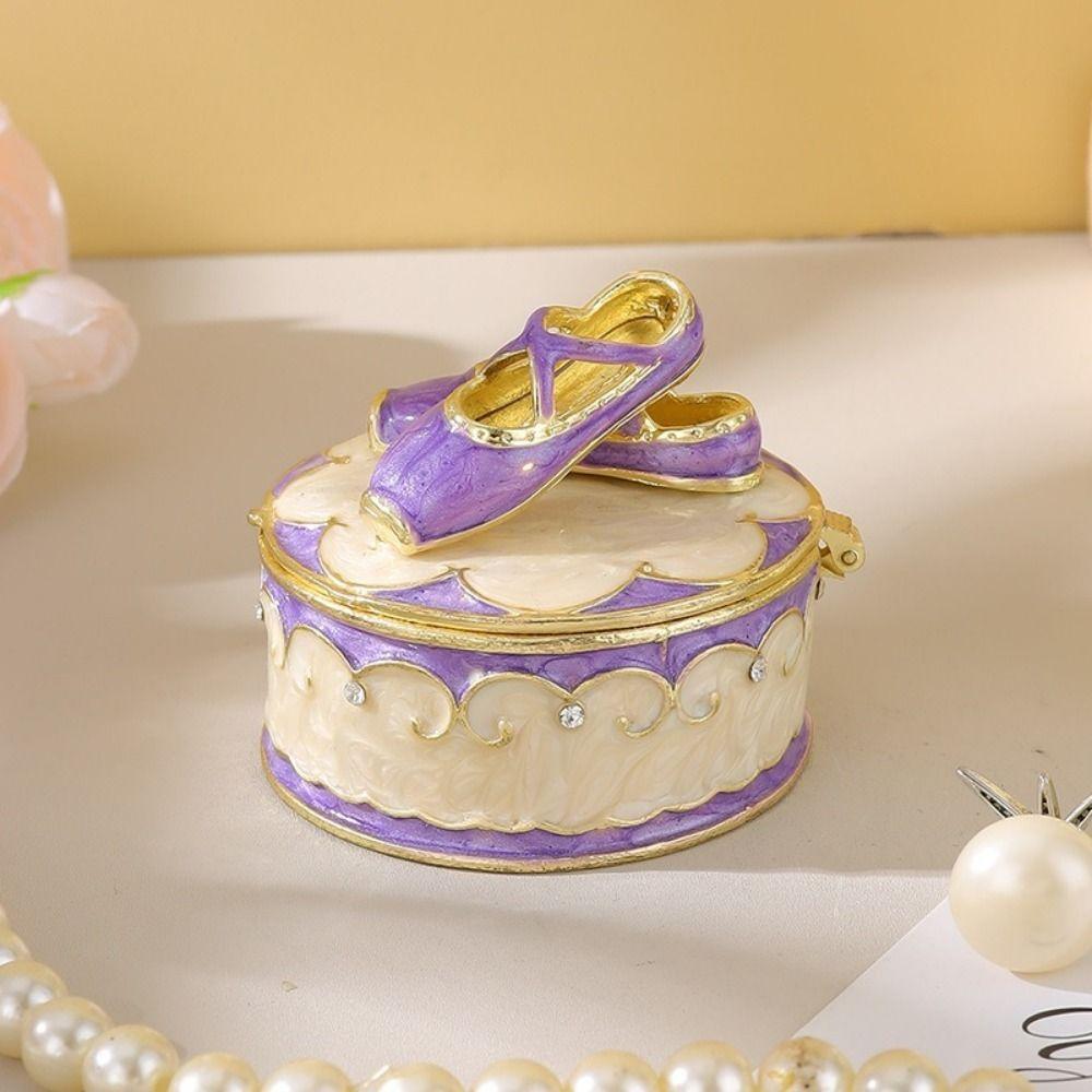 Exquisite Jewelry Storage Box Hand-painted Small Box Ballet Shoes Trinket Box  Ring Storage