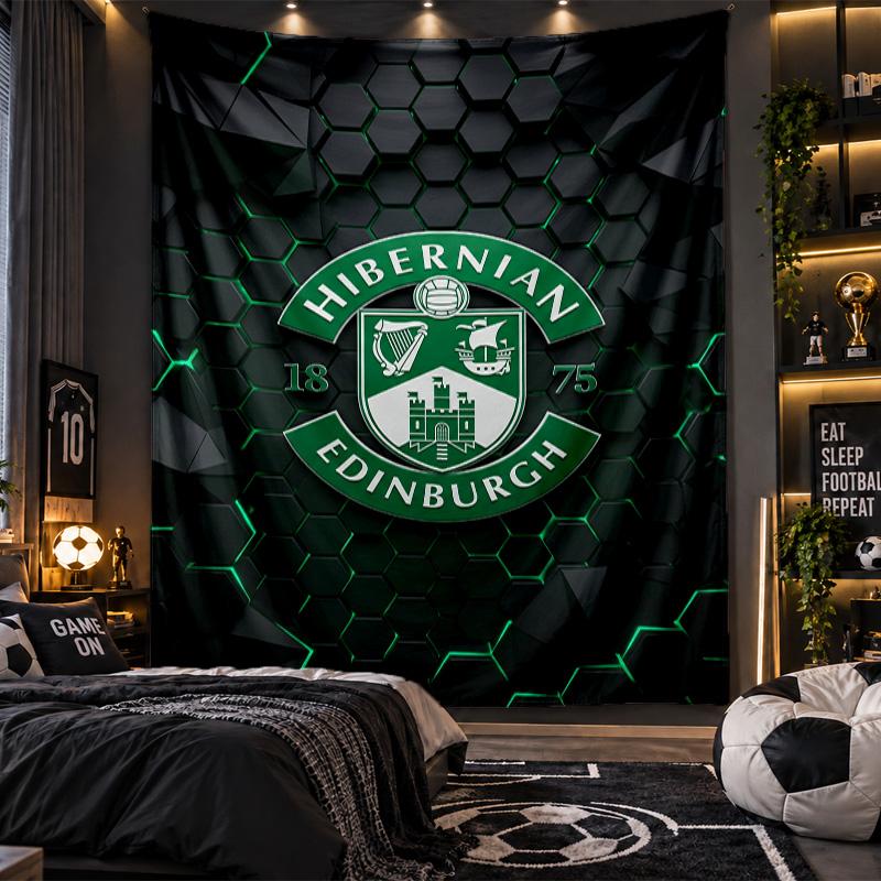 Wandbehang Tapisserie Hibernian FC Drucktuch für Wohnzimmer Schlafzimmer Heimdekoration