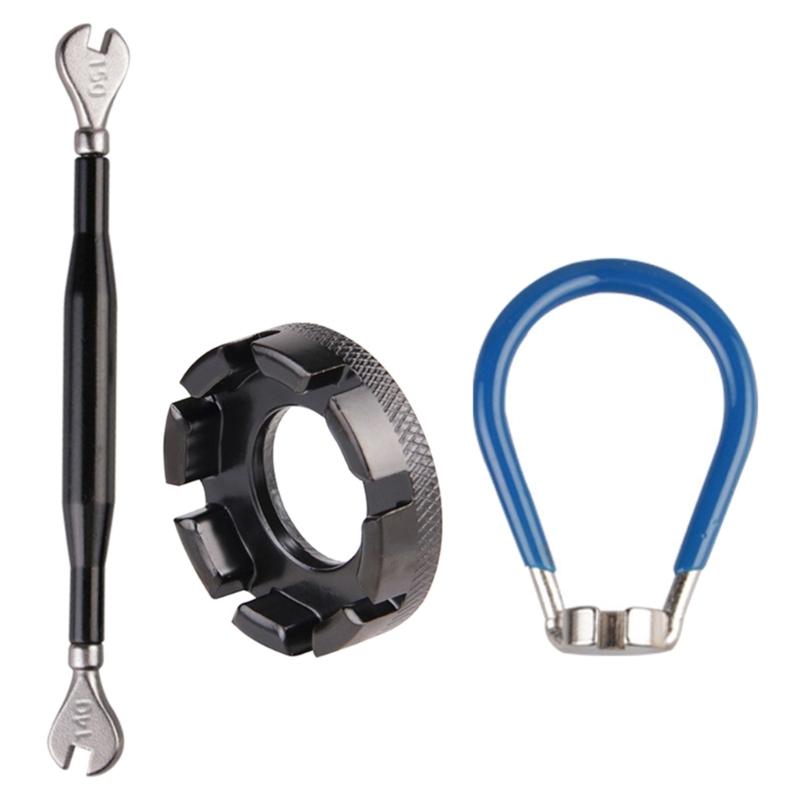 Pack of 3 Bike Spoke Adjustment Wrench Tools Road Bike Rim Truing Tool Mountaine Bike Rim Correct Tool Set
