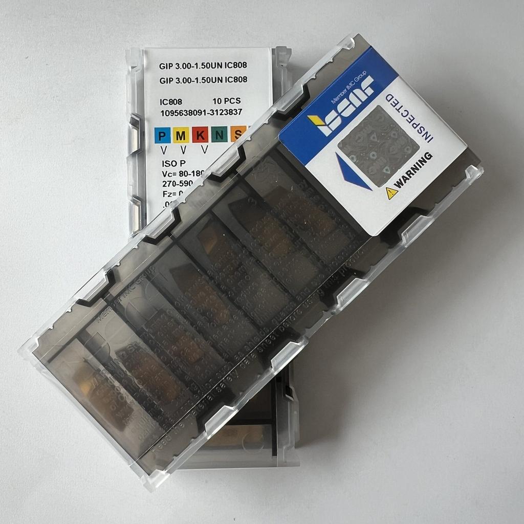 ISCAR / GIP3.00-1.50UN IC808 / Industrial indexable carbide inserts 10 Pcs