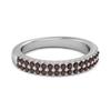 Garnet Eternity Band Ring - 925 Sterling Silver