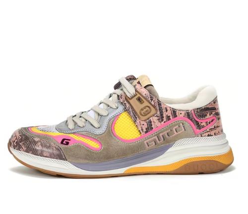 

GUCCI Ultrapace Leather Low-top Sneaker Women s Pink Yellow 592348 1LH20 5761 EU 34 розовый