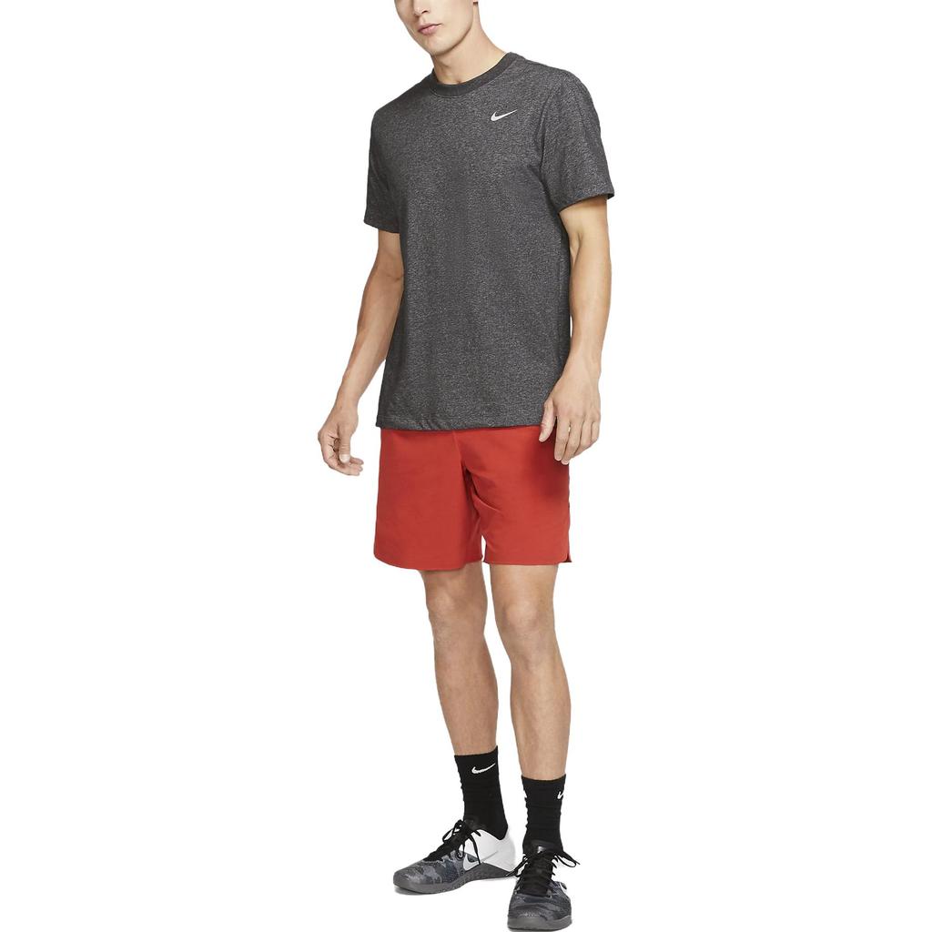 Nike Dri-FIT Logo Print Comfortable Crew Neck Short Sleeve T-Shirt Men Tops Black Stone-Flower AR6029-032