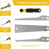 Japanese Pull Hand Saw 8 Inch High Carbon Steel Non-Slip Flush Cut Saw with 3 Replaceable Blades Cutting Trimming Tool for Woodworking