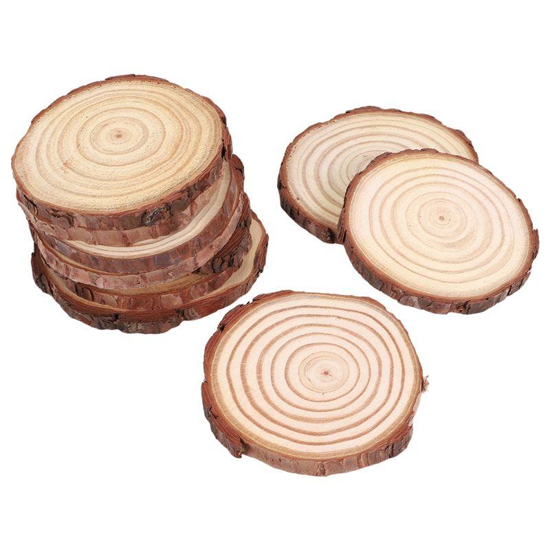 

AEE2-10Pcs/Lot Pine Wooden Chips Cut Pieces Wood Log Sheet Rustic Wedding Decor Party Centerpieces Vintage Country Style