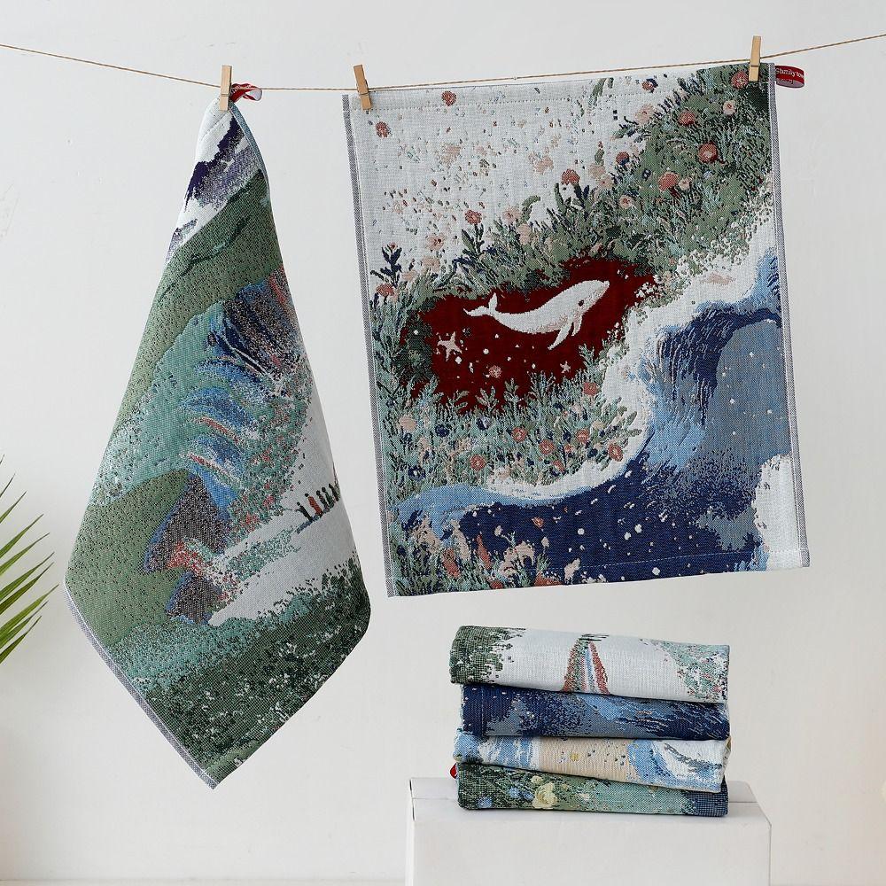 4 Layer Cotton Gauze Kitchen Towel Quick Dry Pure Cotton Dish Cloth Cute Tea Towel Home Restaurant