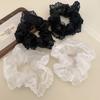 Beauty Jewelry At Will Mesh Lace Large Intestine Hair Band Fairy Sweet High Elastic Hair Rope Tied Flower