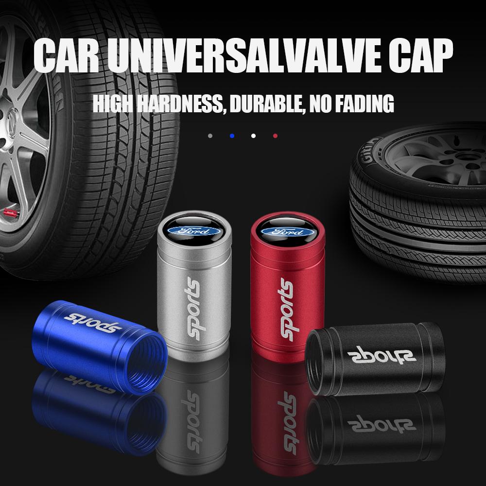 4Pcs Car Wheel Tire Valve Caps Tyre Stem Covers Airdust Waterproof For Ford Focus Kuga Fiesta Mondeo MK3 MK2 MK7 Ranger k132 Mustang