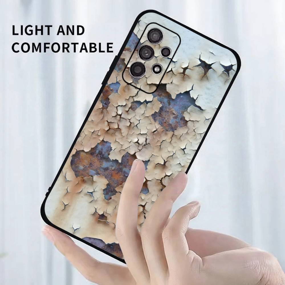 Retro Industrial Style Rusty   Phone Case For Samsung S25,S24,S23,S22,S21,S20,S10,Ultra,Plus,Lite,FE,Soft Silicone Black Cover
