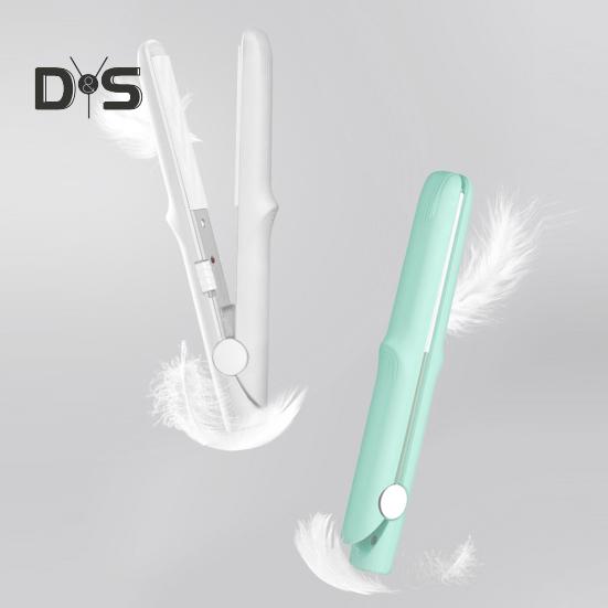 Mini ferro arricciacapelli a doppio scopo 2 in 1, ferro arricciacapelli, piastra per capelli, riscaldamento rapido, portatile, da viaggio, per donne, capelli corti e lunghi.