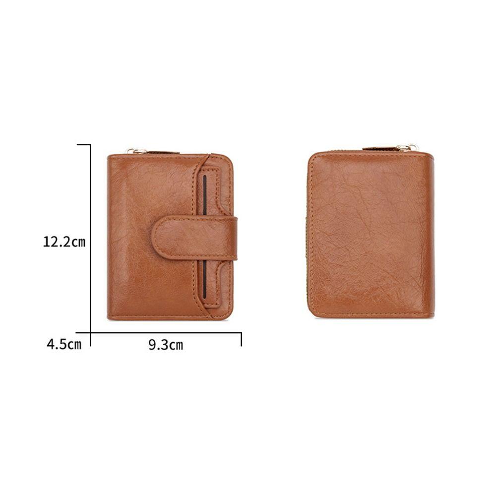 Fashion Zipper Short Wallet Waterproof Integrated Coin Purse High-end Stationery Bag Card Storage