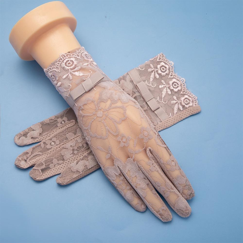 Anti-UV Women Gloves Thin Lace Sunscreen Gloves New Mittens Outdoor Riding