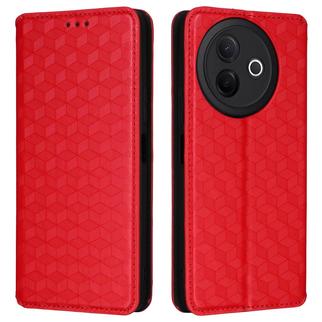 For vivo Y39 5G/Y300i 5G Case Wallet Rhombus Imprinted Leather Phone Cover