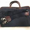 2way! Orobianco Briefcase Boston Bag Document Business Bag Dark Navy Strap Included(USED)