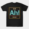 Taglia asiatica Uomo T-shirt Nera Stampata Ah! L'Elemento Sorpresa Scienza Sarcastica Vintage Stampa Senza Tagli Maglietta in Cotone