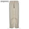 Y2K Cargo Pants Dámské Tepláky s nízkým pasem Tepláky se stahovací šňůrkou Vintage Baggy Široké kalhoty Velké Padákové kalhoty Jogger