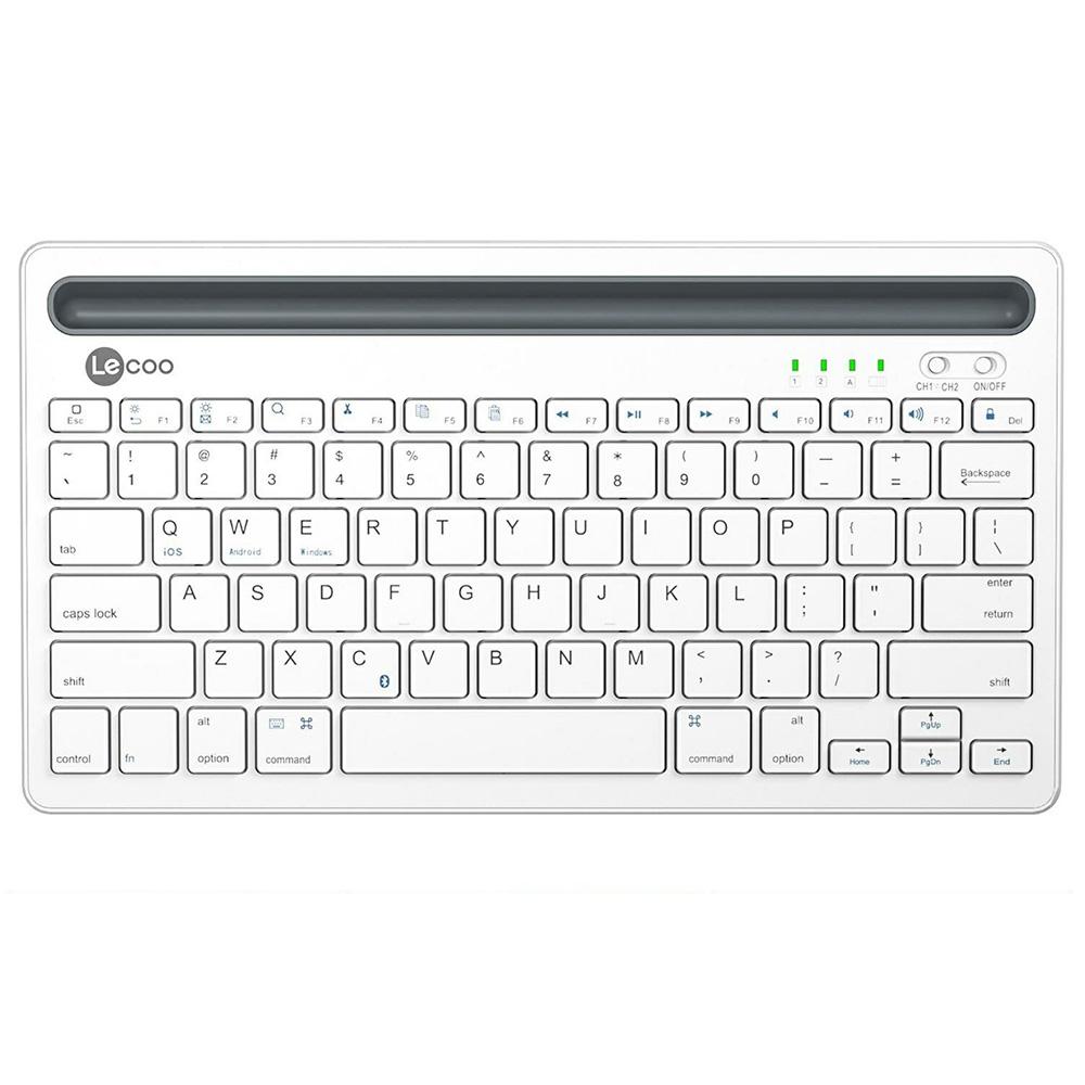 

LECOO KB100 Universal Wireless Bluetooth-Compatible Keyboard for Laptop/Phone/Tablet White