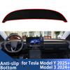 Armaturenbrettabdeckung für Tesla Model Y Juniper 2025 2026-up Model 3 Highland 2024+ Armaturenbrettmatte Teppichmatte Sonnenschutzhaube Kissen
