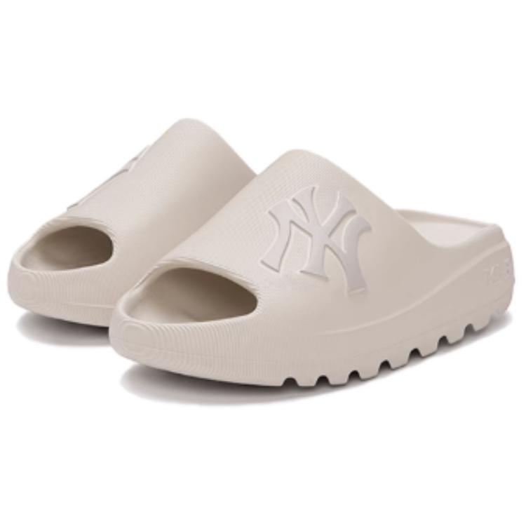 New MLB Slide Slippers Unisex Ivory White 3ALPS0153
