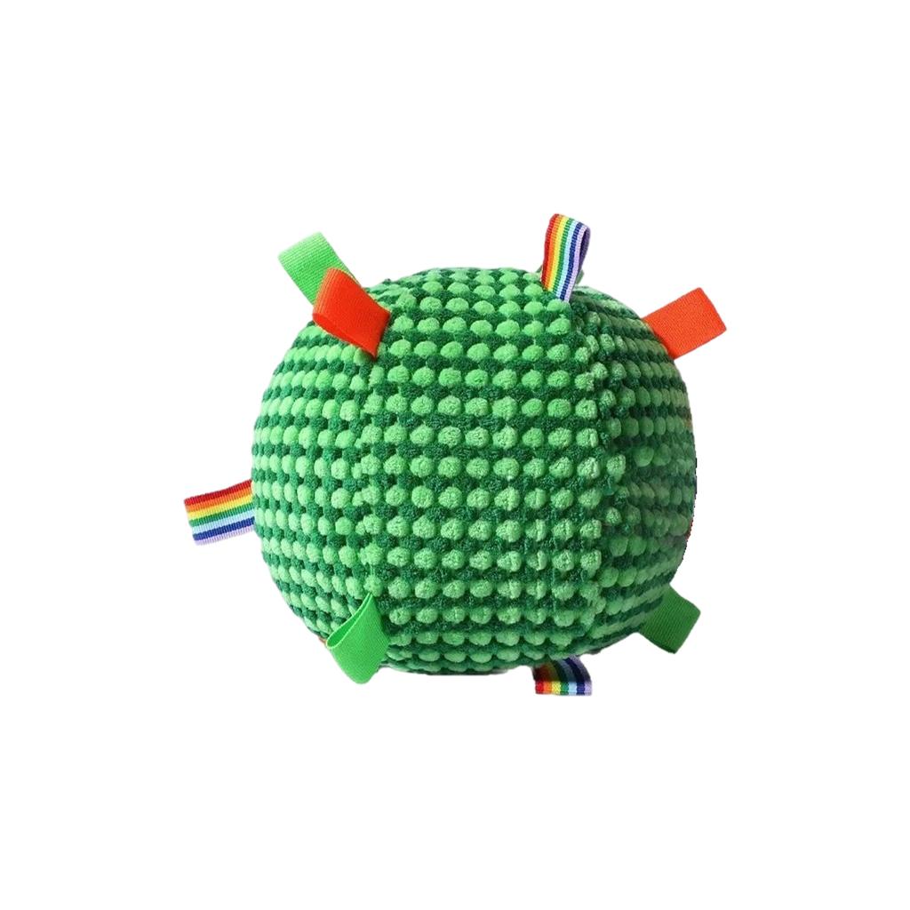 Großer Hundespielzeugball zur Zahnreinigung, interaktive Selbstunterhaltung, Plüsch, umweltfreundliches Haustier-Kauspielzeug