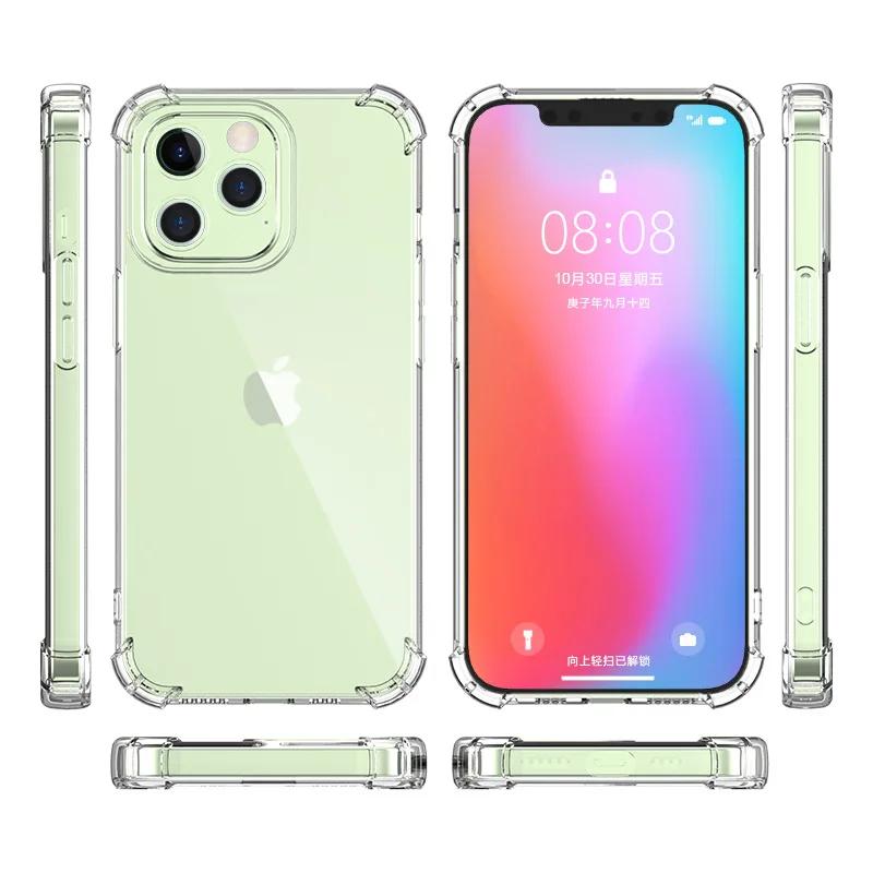 Air Bag Soft TPU Clear Case for Iphone 15 14 13 Pro Max 14 plus 12 11 13 Mini XS X XR 7 8 Plus 13pro Anti-slip Shockproof Cover