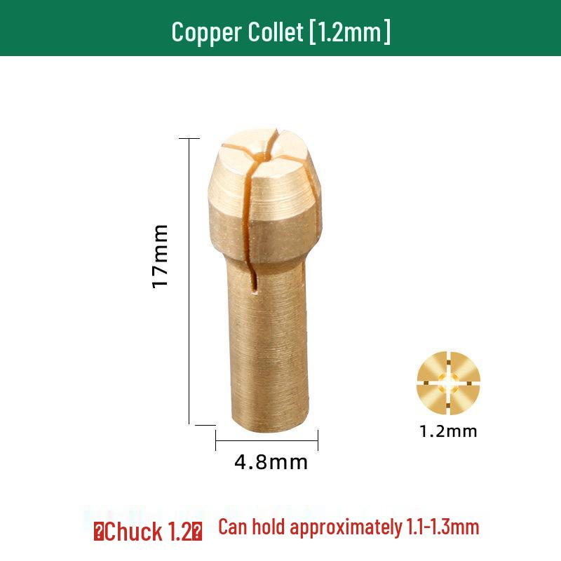 Electric Grinder Accessories: Mini Brass Four-Jaw Chuck, Engraving Chuck, Core Locking Nut Head