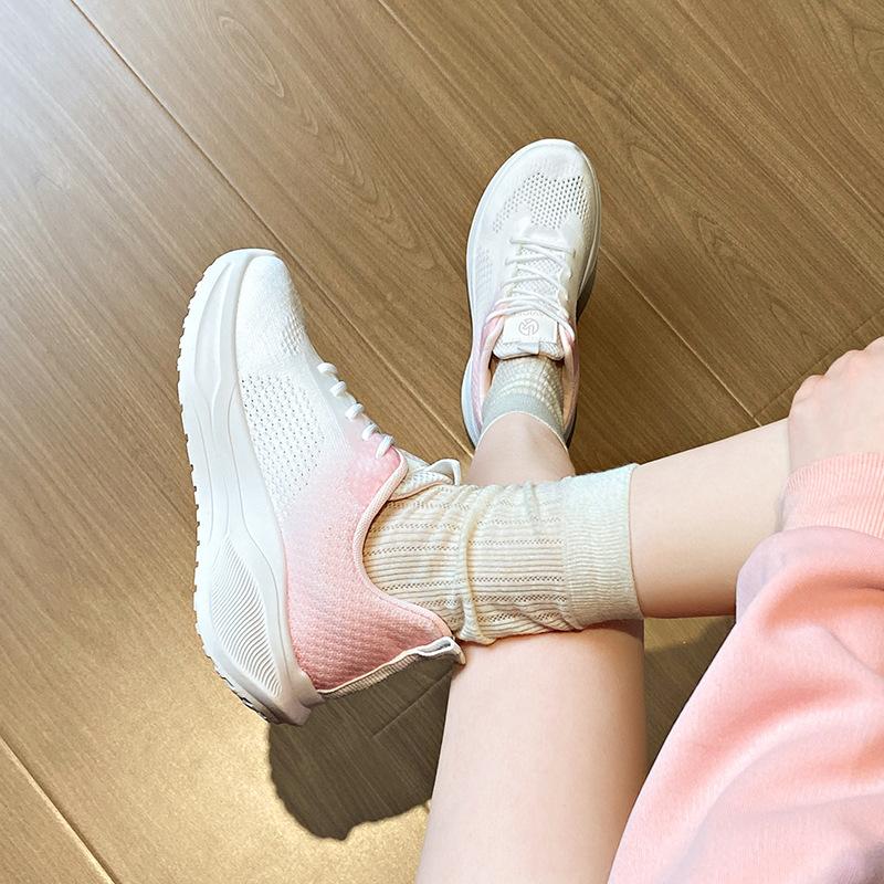 New dad shoes women's spring student sports running shoes casual shoes with heightened thick soles