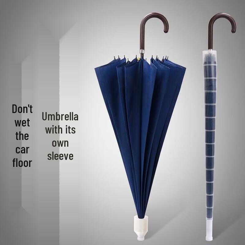 Hongye 16-Rib Automatic Windproof Straight Umbrella