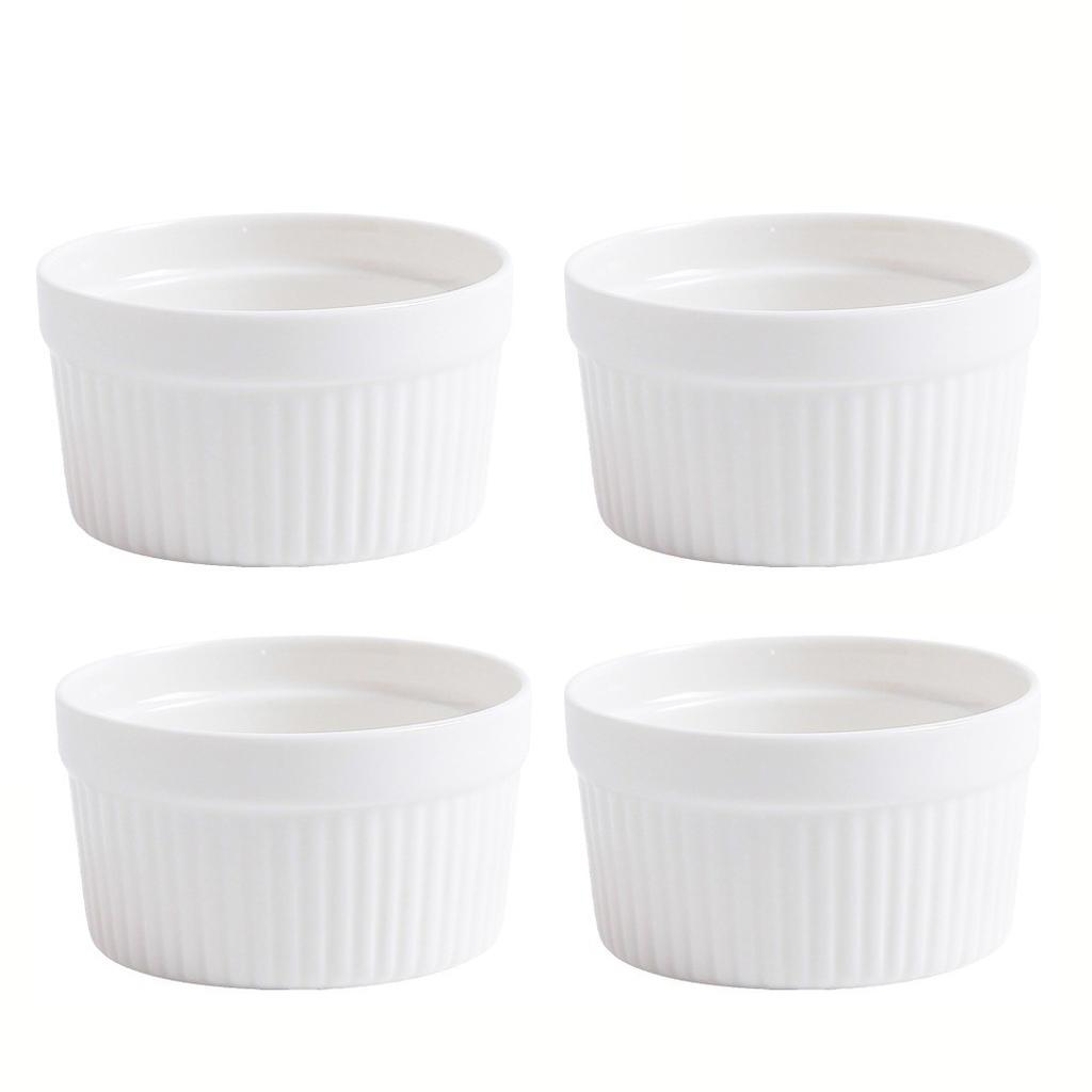 Premium Ceramic Striped Bowls, Non-Stick and Heat-Resistant, Perfect for Serving Desserts and Snacks, Dishwasher Safe